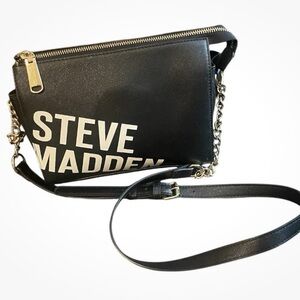 Steve Madden Black and White Crossbody Bag